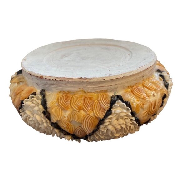 Vintage Handmade Shell-Encrusted Decorative Bowl - Picture 11 of 13